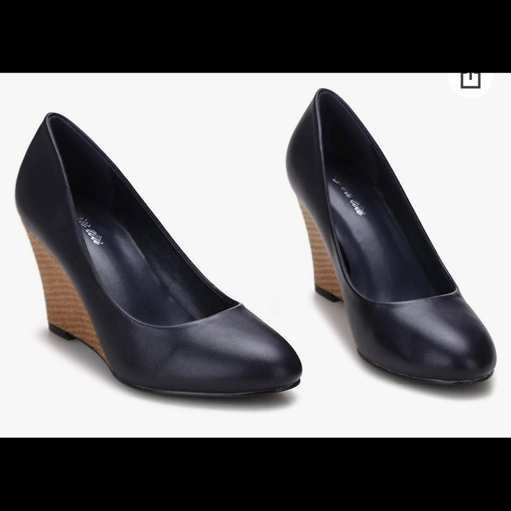 Very Pretty Jiu Du Women’s Navy Wedges US 7